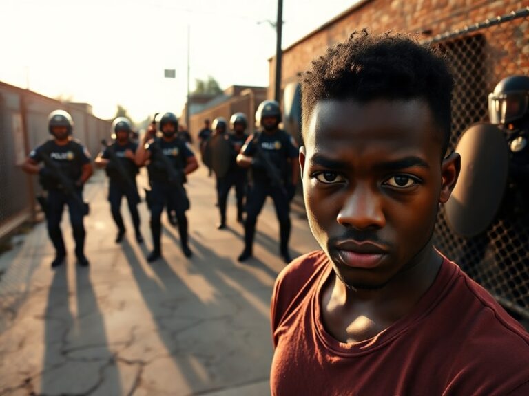 A dramatic scene from Raising Kanan featuring Methvin Rigby as Kanan Stark, set against a gritty urban backdrop with neon lig