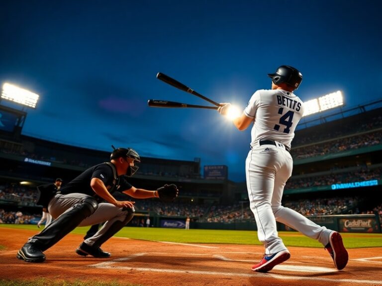 A split-screen image showing Dodger Stadium at sunset with players in blue and PNC Park in the rain with Pirates players, emp