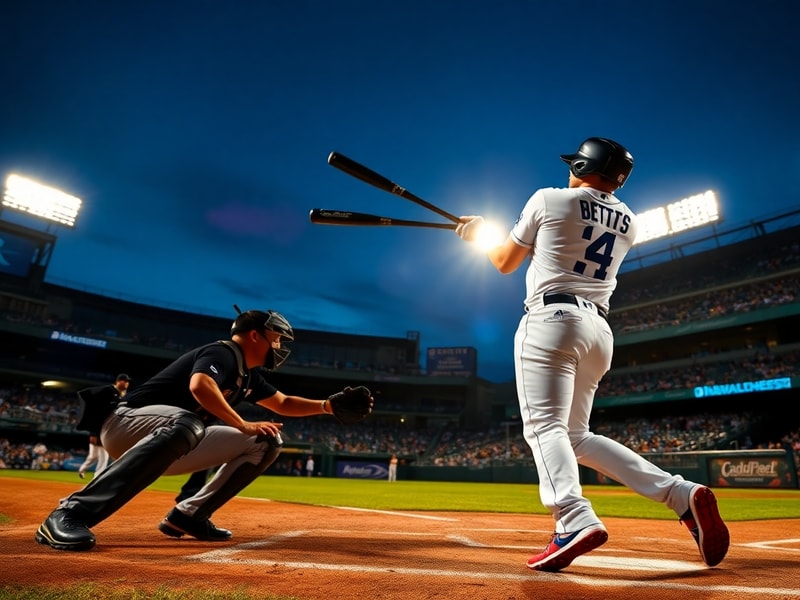 A split-screen image showing Dodger Stadium at sunset with players in blue and PNC Park in the rain with Pirates players, emp