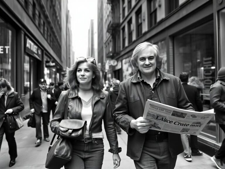 A split-screen image of Alice and Steve mid-laugh, one side showing a casual behind-the-scenes moment and the other a polishe