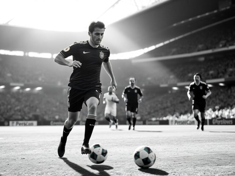 A dynamic action shot of Victor Muñoz in a tactical discussion on the sidelines, wearing a dark blue Villarreal tracksuit, wi