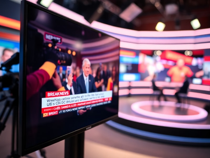 A split-screen image showing a smartphone displaying Cazetv's interface on the left, with a TV screen on the right showcasing
