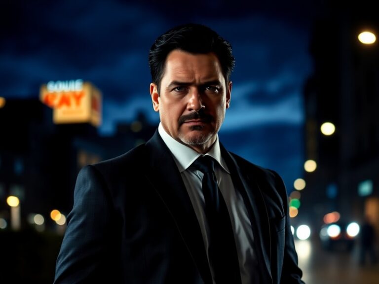 A mid-career portrait of Dean Cain in a casual setting, wearing a blazer and smiling warmly. The background features subtle n