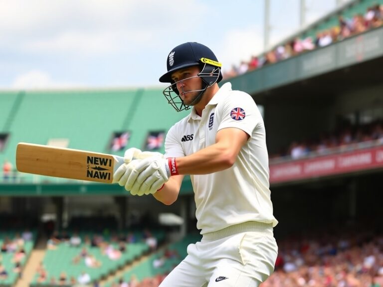 A focused action shot of Kane Williamson in a New Zealand cricket uniform, mid-batting stance with a calm expression, wearing