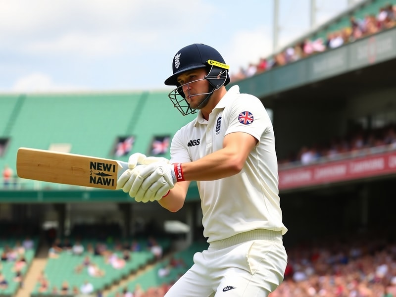 A focused action shot of Kane Williamson in a New Zealand cricket uniform, mid-batting stance with a calm expression, wearing