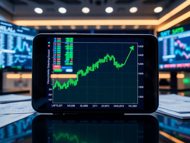 A professional stock chart overlayed with digital currency symbols (Bitcoin, Ethereum) and a futuristic cityscape, symbolizin