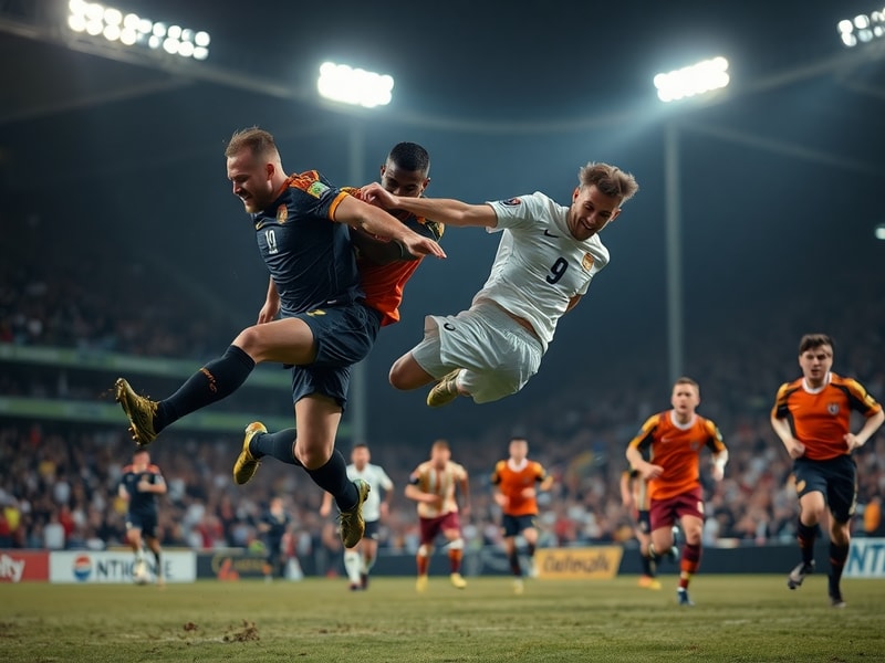 A vibrant collage of soccer fans from diverse cultures, stadiums, and grassroots matches. The scene includes a mix of young p