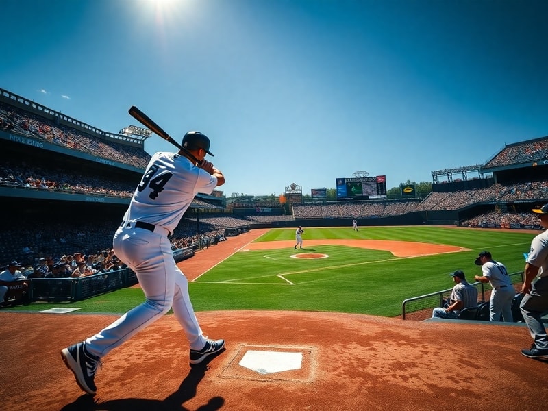 A split-image visual featuring Dodger Stadium on the left with a vibrant sunset and fans in Dodgers blue, and Guaranteed Rate
