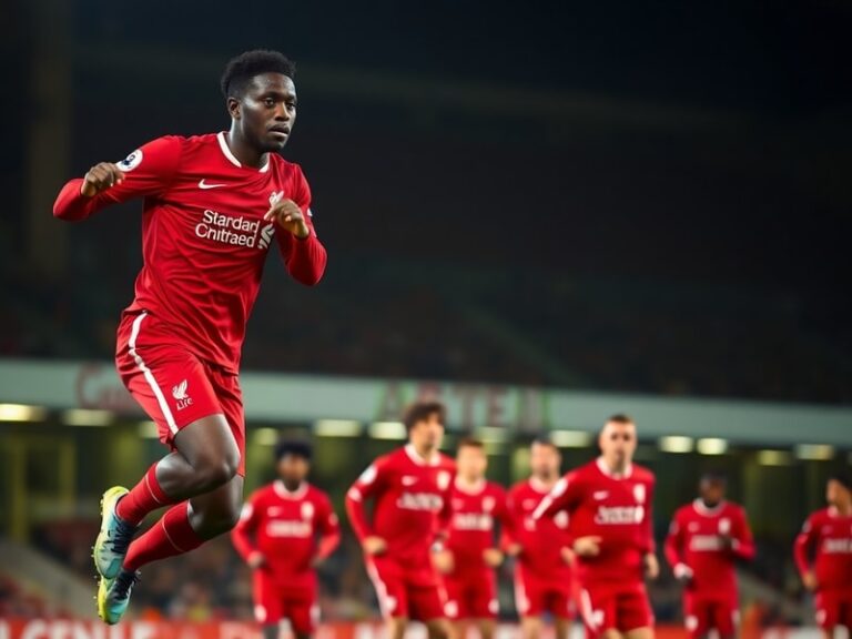 A dynamic action shot of Yan Diomande in a Zulte Waregem jersey, leaping to win a header against an opponent during a Belgian