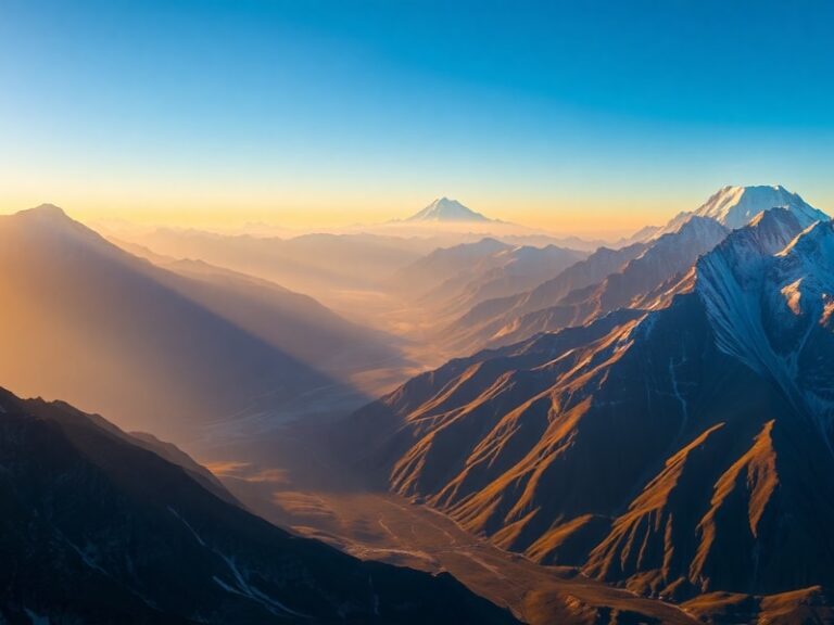A panoramic view of New Zealand’s diverse landscapes: lush green hills, snow-capped mountains, and a traditional Māori meetin