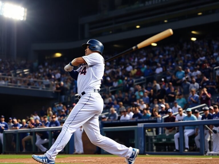 A split-screen image showing the Tampa Bay Rays' Tropicana Field on one side and Dodger Stadium on the other, with players fr