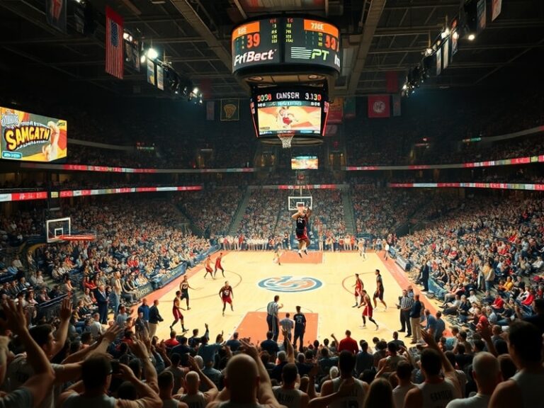 A split-screen image: left side shows Jordan’s iconic 1982 NCAA championship shot; right side displays a modern Air Jordan sn