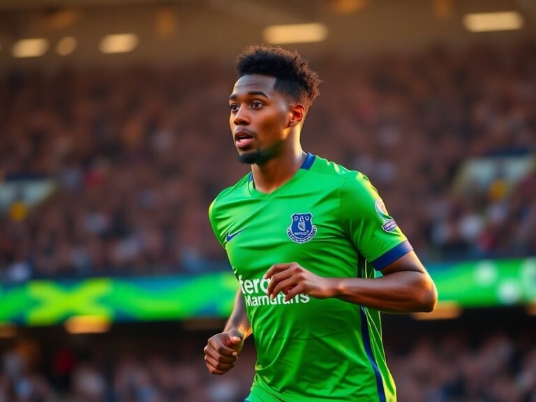 A dynamic action shot of Antonee Robinson in a Fulham FC kit during a Premier League match, showcasing his speed and technica
