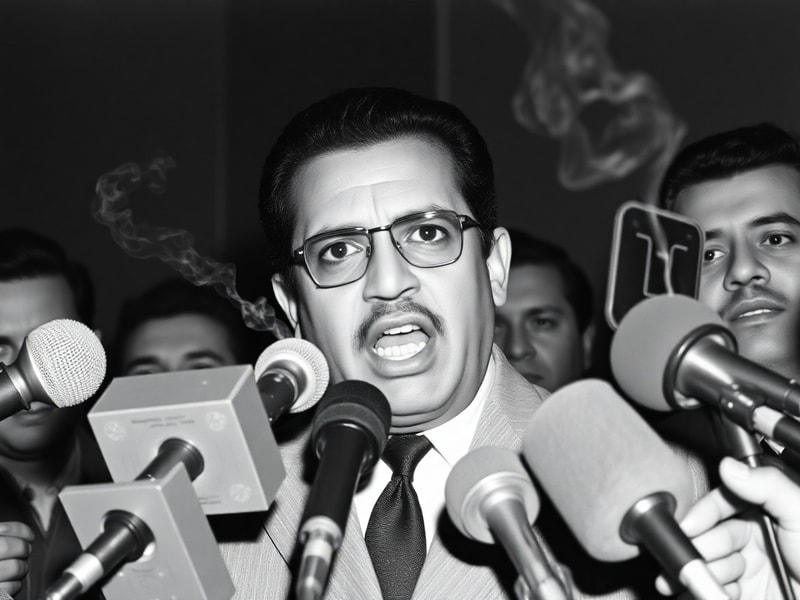 A black-and-white photograph of Oscar Collazo and fellow nationalists in 1954, moments after their attack on the U.S. Capitol