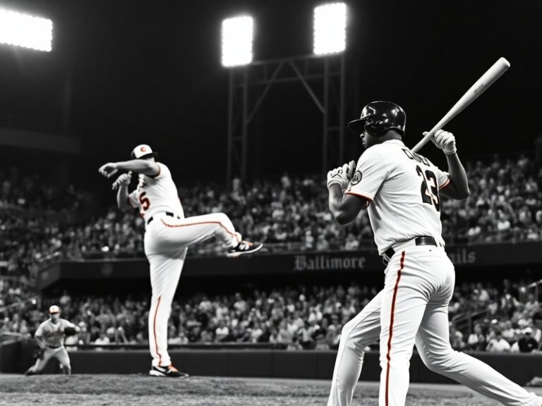 A split-screen image of Grayson Rodriguez pitching for the Orioles and Shohei Ohtani batting for the Dodgers during a recent