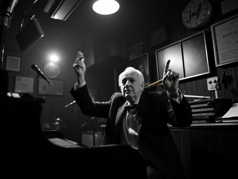 A dynamic portrait of J.K. Simmons on set, mid-performance with expressive facial expressions, wearing a casual yet authorita