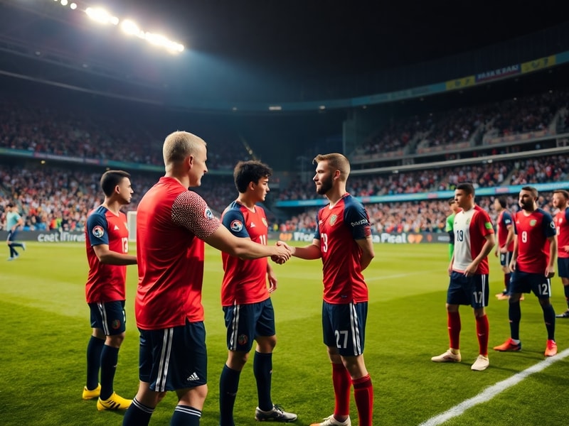 A mid-game action shot from the 2023 Czech Republic vs Mexico friendly at Prague's Fortuna Arena, showing players in red and
