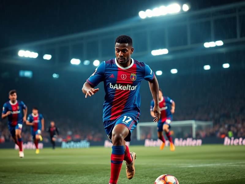 A mid-action shot of Kadeem Harris in Sheffield United’s kit, midfielder in motion on the pitch with a focused expression, dy