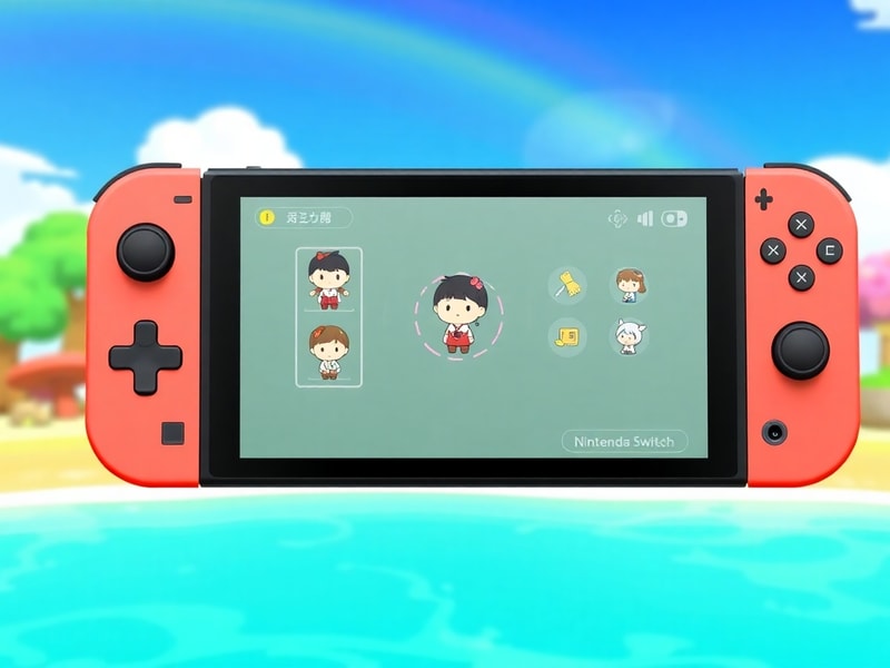 A vibrant scene featuring multiple Mii characters dressed in diverse cultural outfits, gathered in a lively town square with