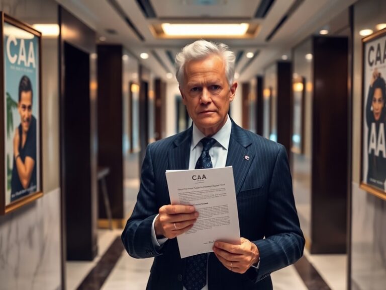 A split-screen image: on the left, Scott Pelley in his CBS News anchor chair delivering the evening broadcast; on the right,
