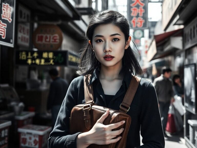 A split-screen image of Ina Yoon in her studio, one side sketching at a desk with warm lighting, the other filming a TikTok-s