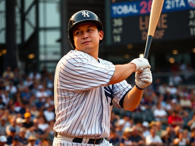 Masataka Yoshida in a Red Sox uniform, mid-swing at Fenway Park during a game, with a focused expression and the iconic green