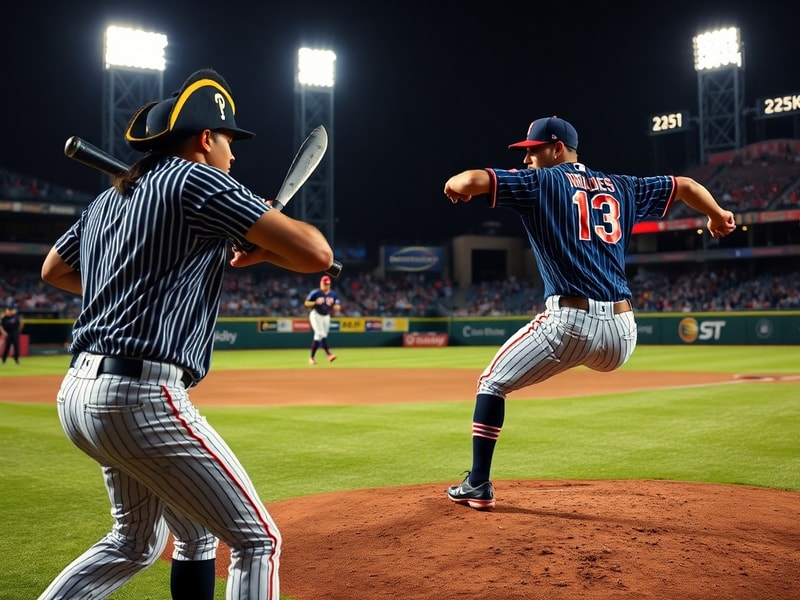 A split-screen image showing a packed Citizens Bank Park on the left and PNC Park on the right, with players in action during