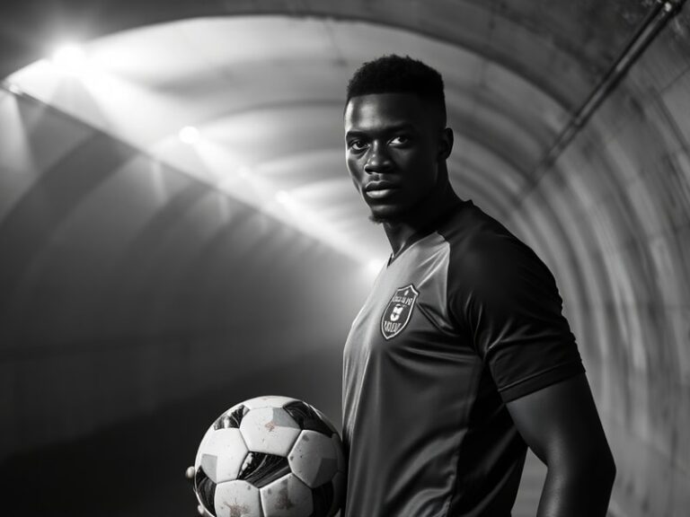 A dynamic action shot of Yan Diomandé mid-gameplay, wearing a Team Vitality jersey, intense focus on his face, surrounded by