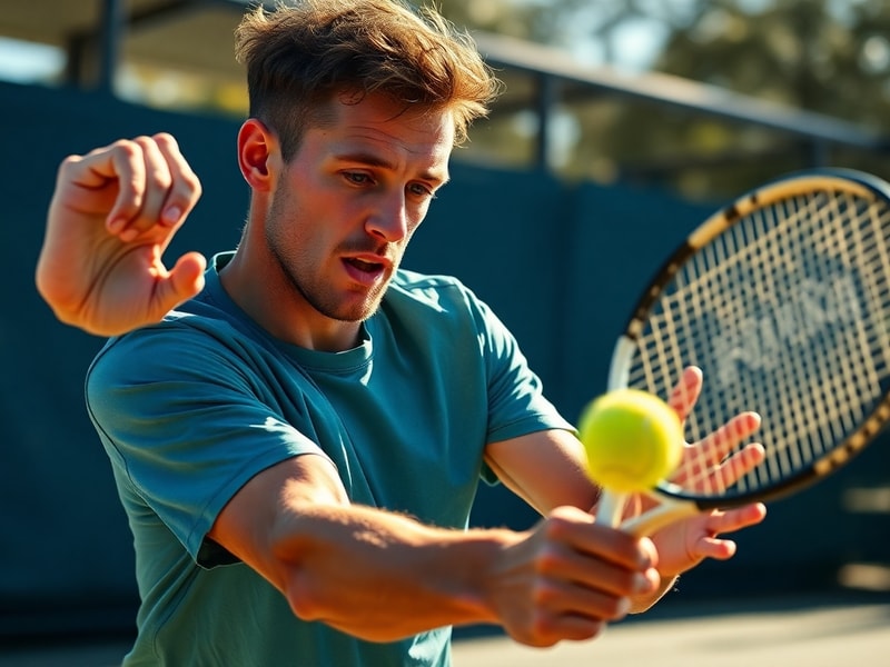 A dynamic action shot of Otto Virtanen mid-serve on a hard court, showcasing his tall frame, intense focus, and powerful left