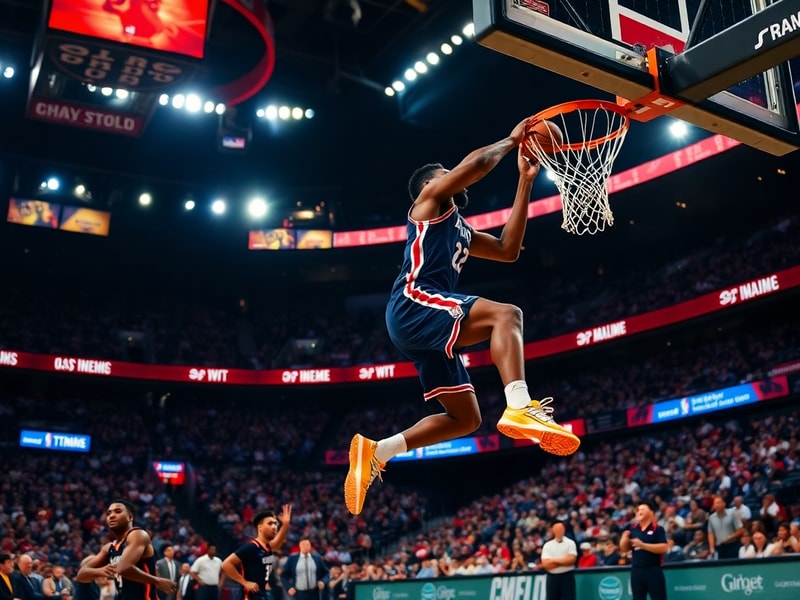 A dynamic action shot of Marvin Bagley in a Sacramento Kings uniform mid-game, showcasing his athleticism and intensity on th