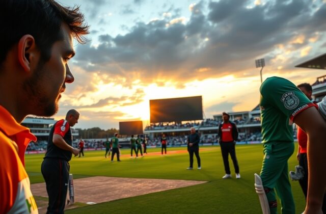 A split-screen image showing Afghanistan’s spin bowler Rashid Khan in action alongside Ireland’s opening batter Paul Stirling