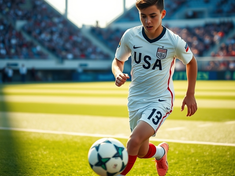 A dynamic action shot of Cavan Sullivan in mid-dribble on a basketball court, wearing a UConn jersey, with a blurred soccer f