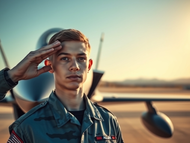 A group of airmen in uniform, engaged in training exercises, showcasing teamwork and discipline, set against the backdrop of