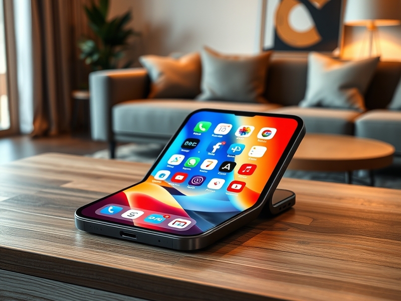 An image showcasing the iPhone 18 Fold in both its folded and unfolded states, highlighting its sleek design and advanced dis