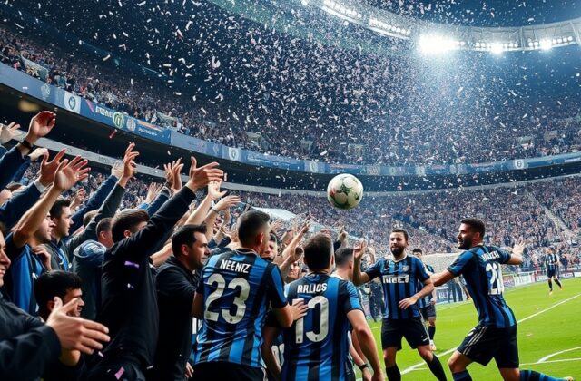 An action shot from a previous Inter Milan vs Udinese match, showcasing players in dynamic movement, with fans in the backgro