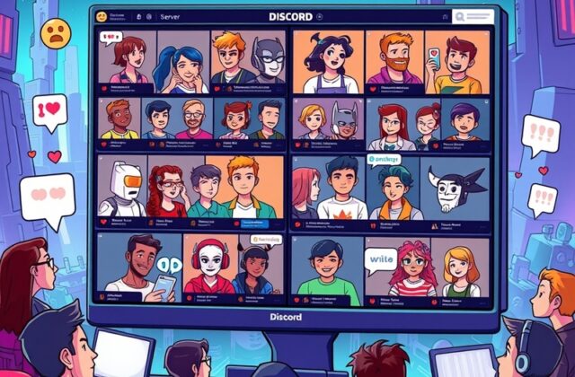 An engaging screenshot of a Discord server with vibrant channels, showcasing users interacting via text and voice chat.