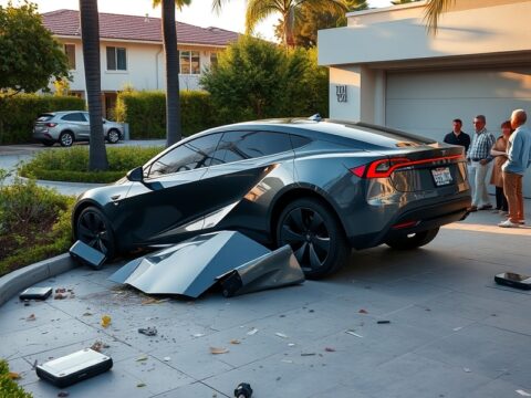 Tesla Cybertruck Driveway Collision Sparks Safety Concerns