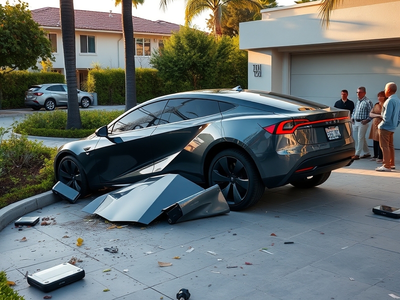 Tesla Cybertruck Driveway Collision Sparks Safety Concerns