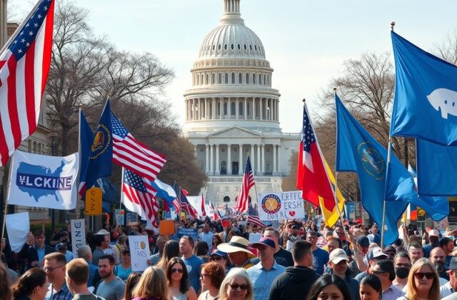 An image showcasing the America.gov homepage, highlighting its user-friendly design and diverse content offerings, set agains