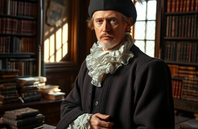 A portrait of Thomas Randolph, set against a backdrop of 17th-century England, highlighting his literary and political contri