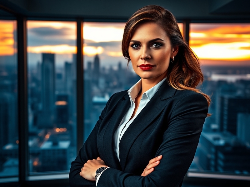 A professional portrait of Guilfoyle, showcasing her confident demeanor in a media studio setting, emphasizing her role as a