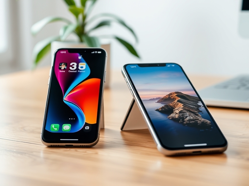 A sleek iPhone Duo displayed against a modern backdrop, highlighting its dual-camera system and elegant design.