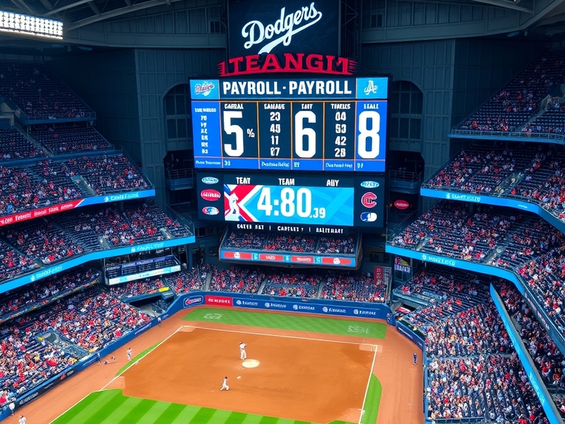 An image depicting a packed Dodgers Stadium during a game, showcasing fans in team gear, vibrant colors, and an electric atmo