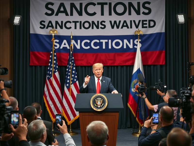 An image depicting a diplomatic meeting between U.S. and Russian officials, showcasing a tense yet hopeful atmosphere, with f