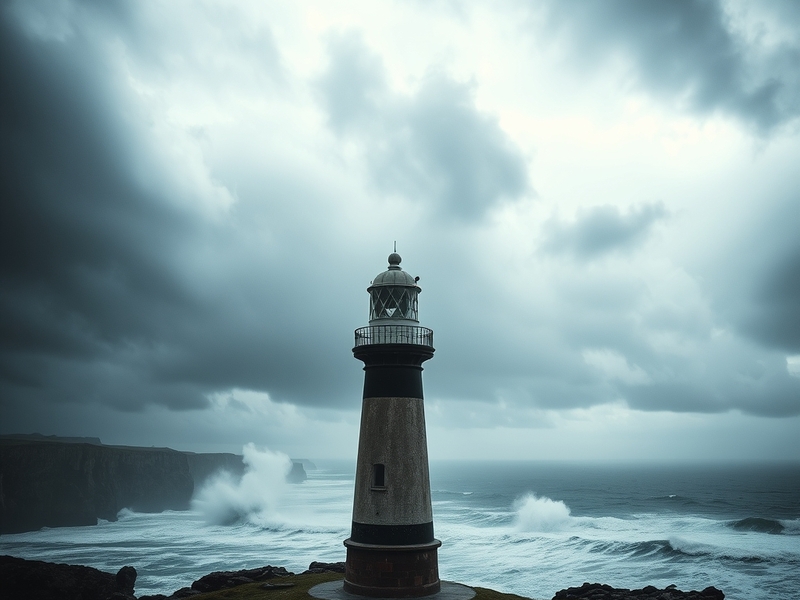 An image depicting a dramatic stormy sky with dark clouds and lightning, showcasing the power of nature and the urgency of we
