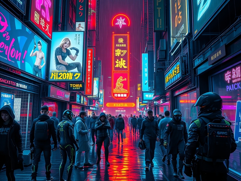 A visually striking image showcasing the neon-lit Night City skyline, emphasizing the futuristic and immersive atmosphere of
