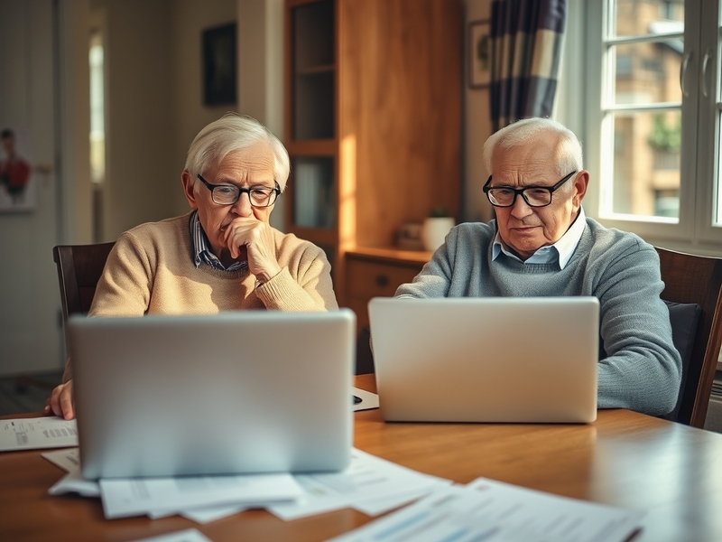 An infographic showing the personal allowance rates for pensioners in the UK, with visual elements representing retirement an
